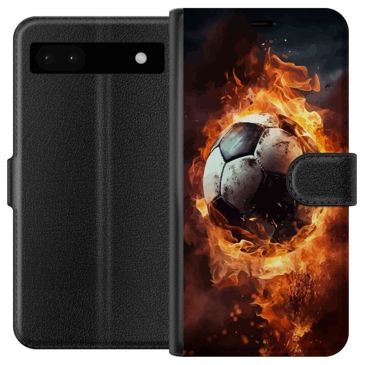 Plånboksfodral till Google Pixel 6a med Fotboll motiv i gruppen SMARTPHONE & SURFPLATTOR / Mobilskydd / Google hos TP E-commerce Nordic AB (A52127)