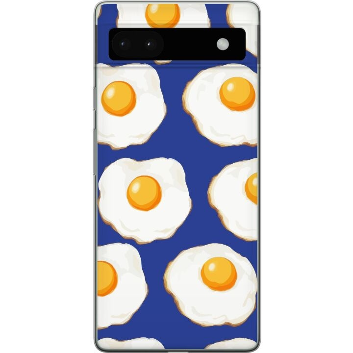 Mobilskal till Google Pixel 6a med Stekta ägg motiv i gruppen SMARTPHONE & SURFPLATTOR / Mobilskydd / Google hos TP E-commerce Nordic AB (A52139)