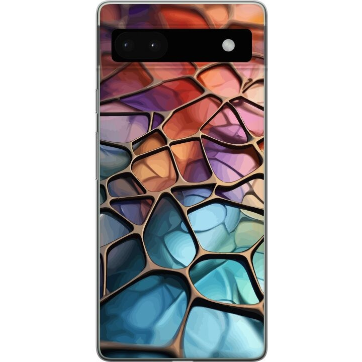 Mobilskal till Google Pixel 6a med Metalliskt mönster motiv i gruppen SMARTPHONE & SURFPLATTOR / Mobilskydd / Google hos TP E-commerce Nordic AB (A52143)