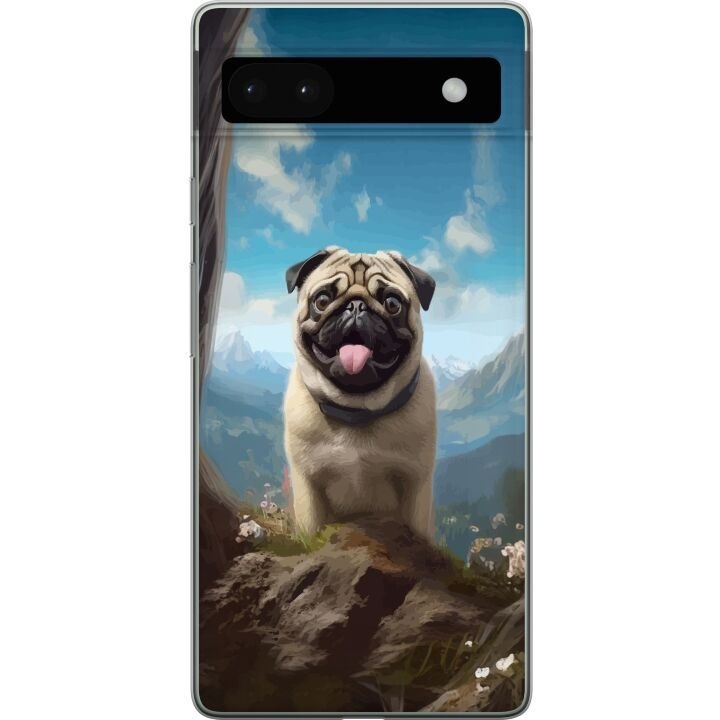 Mobilskal till Google Pixel 6a med Glad Hund motiv i gruppen SMARTPHONE & SURFPLATTOR / Mobilskydd / Google hos TP E-commerce Nordic AB (A52151)
