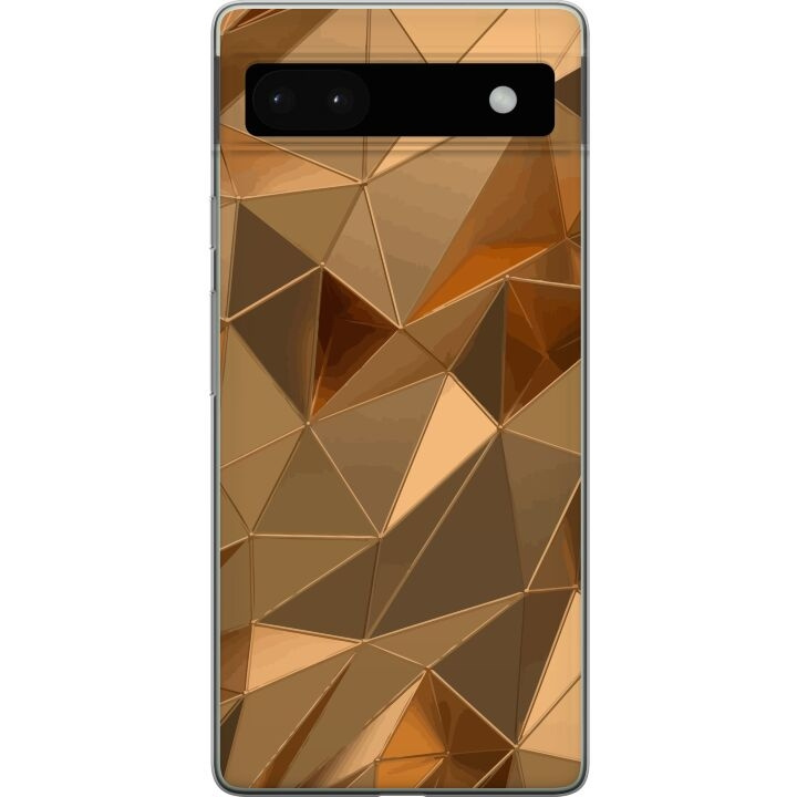 Mobilskal till Google Pixel 6a med 3D Guld motiv i gruppen SMARTPHONE & SURFPLATTOR / Mobilskydd / Google hos TP E-commerce Nordic AB (A52157)