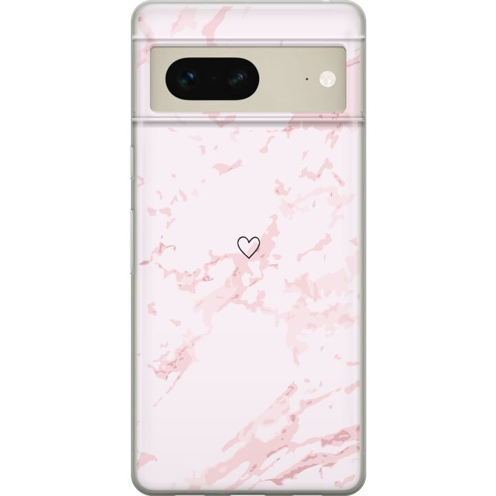 Mobilskal till Google Pixel 7 med Rosa Hjärta motiv i gruppen SMARTPHONE & SURFPLATTOR / Mobilskydd / Google hos TP E-commerce Nordic AB (A52210)
