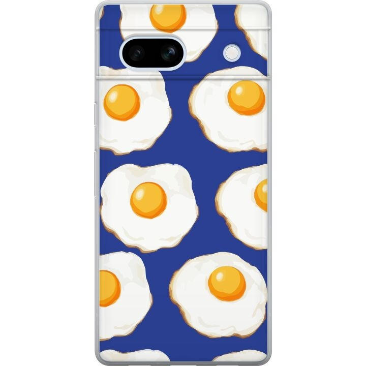 Mobilskal till Google Pixel 7a med Stekta ägg motiv i gruppen SMARTPHONE & SURFPLATTOR / Mobilskydd / Google hos TP E-commerce Nordic AB (A52247)