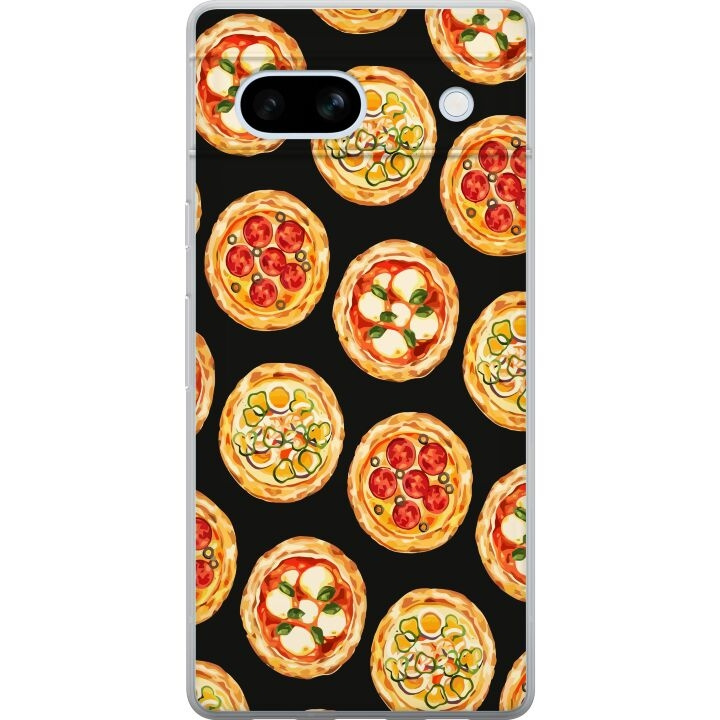 Mobilskal till Google Pixel 7a med Pizza motiv i gruppen SMARTPHONE & SURFPLATTOR / Mobilskydd / Google hos TP E-commerce Nordic AB (A52254)
