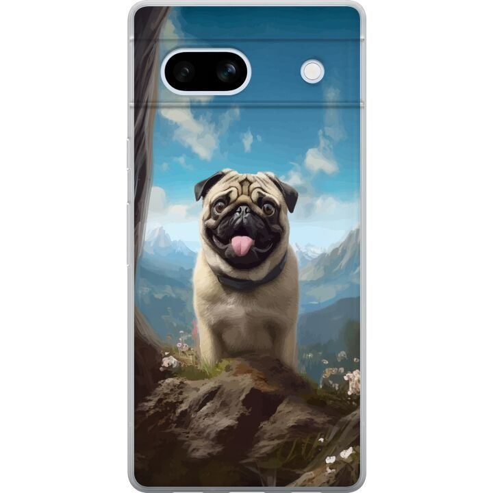 Mobilskal till Google Pixel 7a med Glad Hund motiv i gruppen SMARTPHONE & SURFPLATTOR / Mobilskydd / Google hos TP E-commerce Nordic AB (A52259)