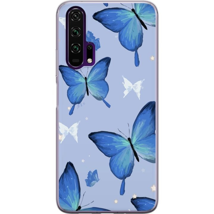 Mobilskal till Honor 20 Pro med Blå fjärillar motiv i gruppen SMARTPHONE & SURFPLATTOR / Mobilskydd / Huawei/Honor hos TP E-commerce Nordic AB (A52392)