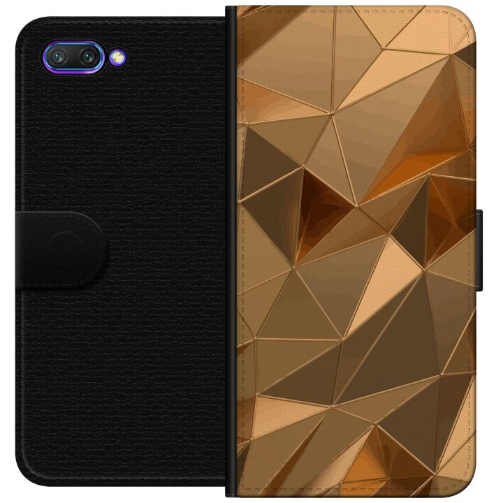 Plånboksfodral till Honor 10 med 3D Guld motiv i gruppen SMARTPHONE & SURFPLATTOR / Mobilskydd / Huawei/Honor hos TP E-commerce Nordic AB (A52589)