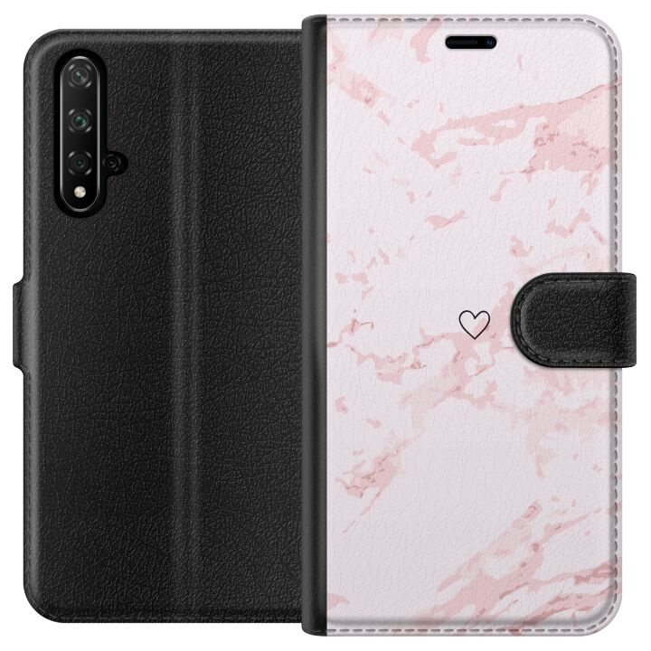Plånboksfodral till Honor 20 med Rosa Hjärta motiv i gruppen SMARTPHONE & SURFPLATTOR / Mobilskydd / Huawei/Honor hos TP E-commerce Nordic AB (A52615)