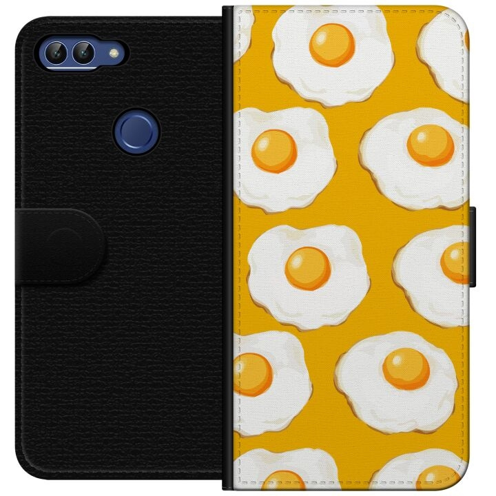 Plånboksfodral till Huawei P smart med Stekt ägg motiv i gruppen SMARTPHONE & SURFPLATTOR / Mobilskydd / Huawei/Honor hos TP E-commerce Nordic AB (A52621)
