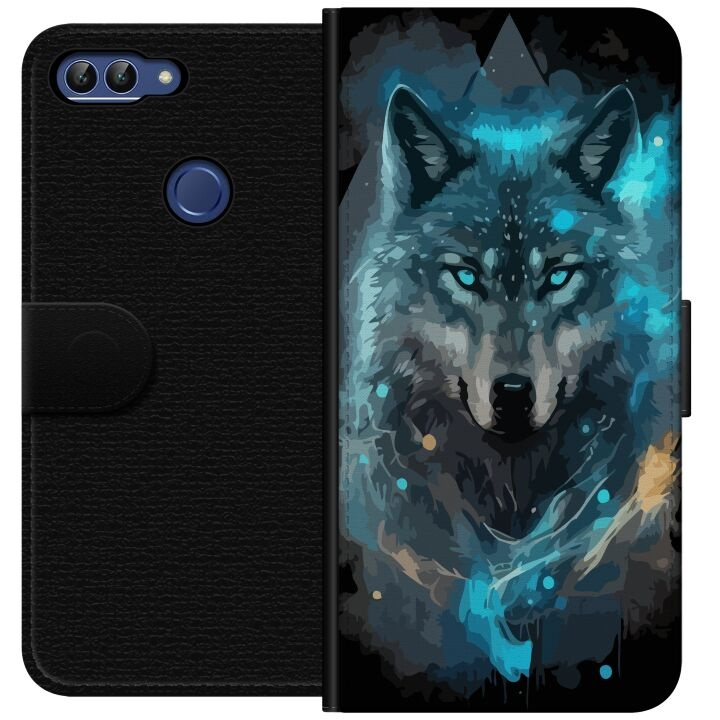 Plånboksfodral till Huawei P smart med Varg motiv i gruppen SMARTPHONE & SURFPLATTOR / Mobilskydd / Huawei/Honor hos TP E-commerce Nordic AB (A52624)
