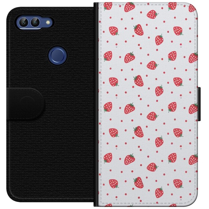 Plånboksfodral till Huawei P smart med Jordgubbar motiv i gruppen SMARTPHONE & SURFPLATTOR / Mobilskydd / Huawei/Honor hos TP E-commerce Nordic AB (A52636)