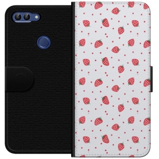 Plånboksfodral till Huawei P smart med Jordgubbar motiv