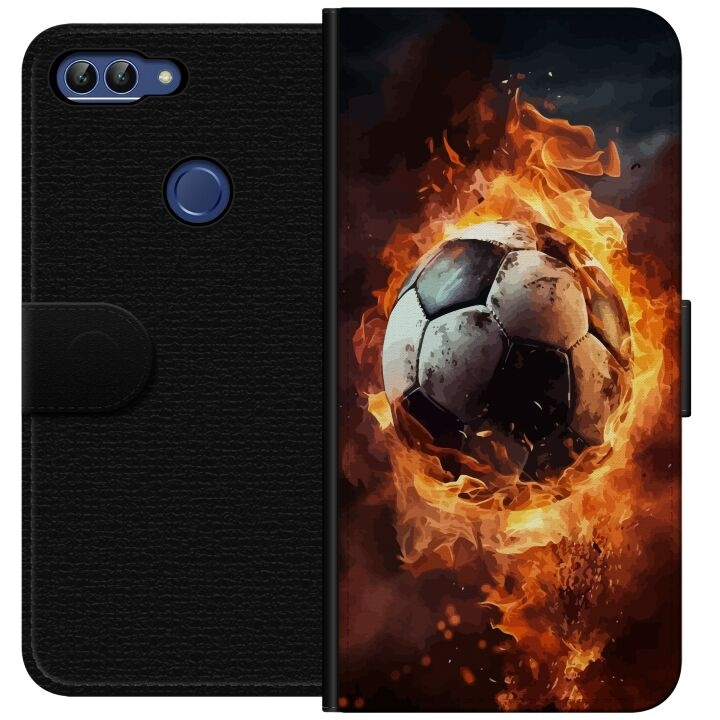 Plånboksfodral till Huawei P smart med Fotboll motiv i gruppen SMARTPHONE & SURFPLATTOR / Mobilskydd / Huawei/Honor hos TP E-commerce Nordic AB (A52640)