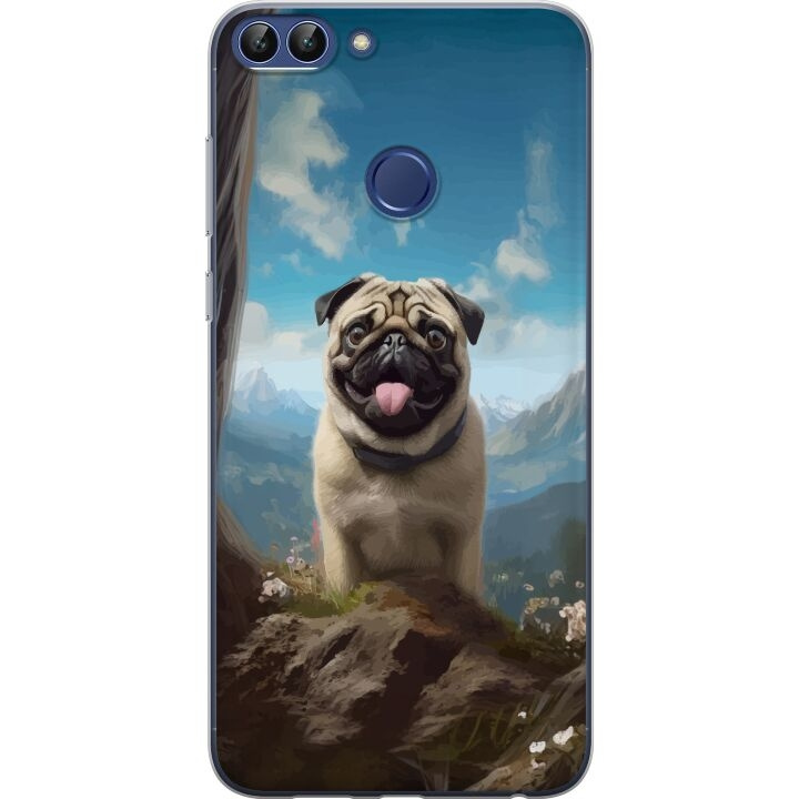 Mobilskal till Huawei P smart med Glad Hund motiv i gruppen SMARTPHONE & SURFPLATTOR / Mobilskydd / Huawei/Honor hos TP E-commerce Nordic AB (A52664)