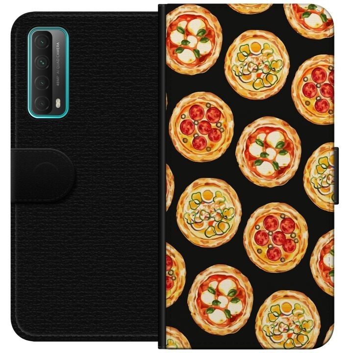 Plånboksfodral till Huawei P smart 2021 med Pizza motiv i gruppen SMARTPHONE & SURFPLATTOR / Mobilskydd / Huawei/Honor hos TP E-commerce Nordic AB (A52686)