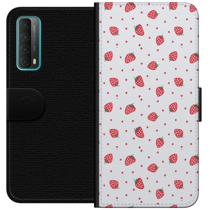 Plånboksfodral till Huawei P smart 2021 med Jordgubbar motiv i gruppen SMARTPHONE & SURFPLATTOR / Mobilskydd / Huawei/Honor hos TP E-commerce Nordic AB (A52690)