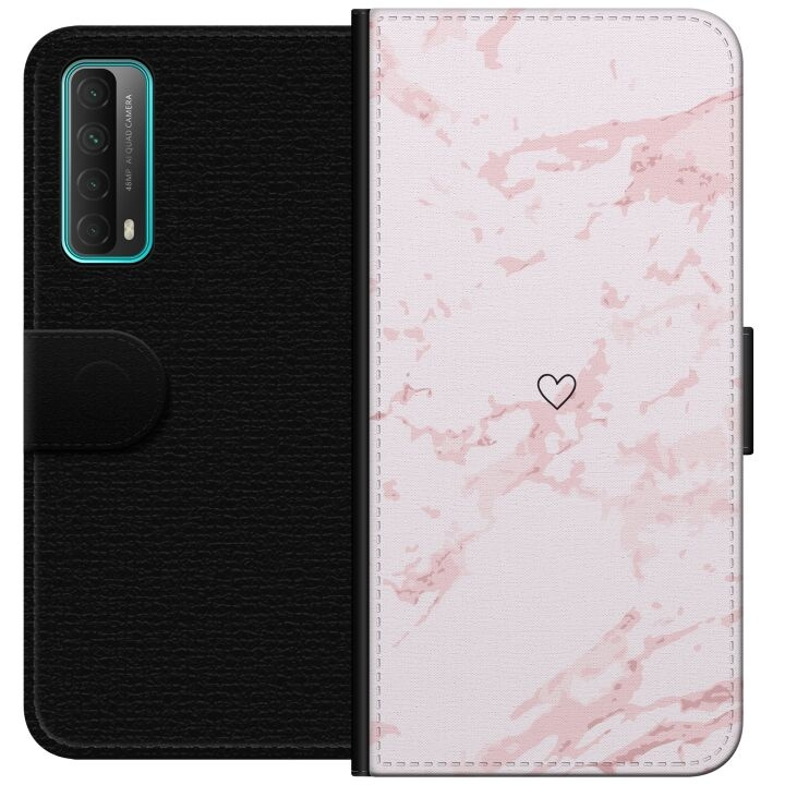 Plånboksfodral till Huawei P smart 2021 med Rosa Hjärta motiv i gruppen SMARTPHONE & SURFPLATTOR / Mobilskydd / Huawei/Honor hos TP E-commerce Nordic AB (A52696)