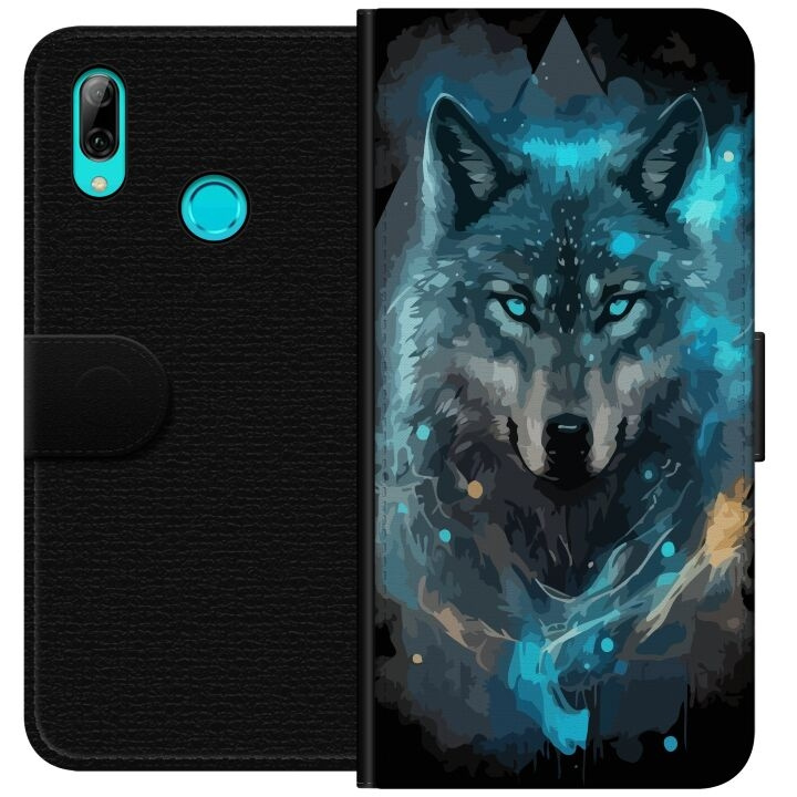 Plånboksfodral till Huawei P smart 2019 med Varg motiv i gruppen SMARTPHONE & SURFPLATTOR / Mobilskydd / Huawei/Honor hos TP E-commerce Nordic AB (A52732)