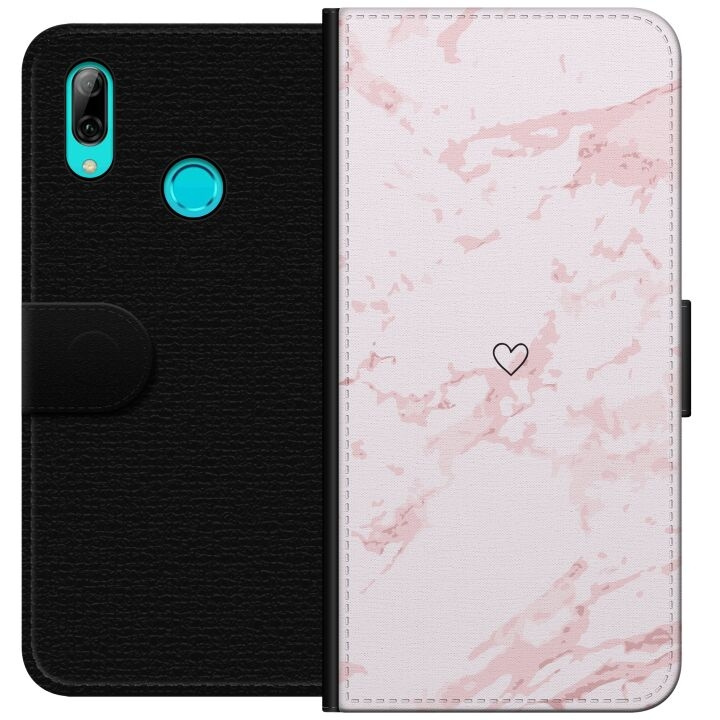 Plånboksfodral till Huawei P smart 2019 med Rosa Hjärta motiv i gruppen SMARTPHONE & SURFPLATTOR / Mobilskydd / Huawei/Honor hos TP E-commerce Nordic AB (A52750)
