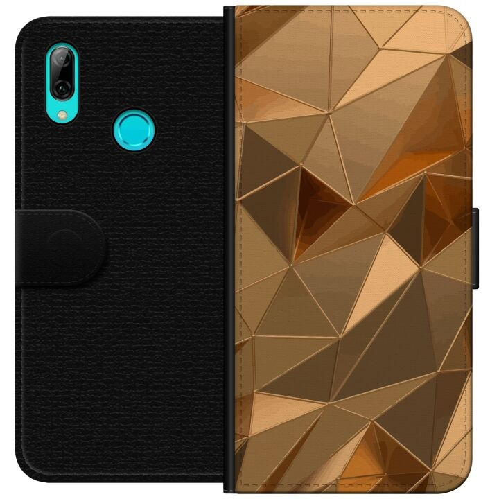 Plånboksfodral till Huawei P smart 2019 med 3D Guld motiv i gruppen SMARTPHONE & SURFPLATTOR / Mobilskydd / Huawei/Honor hos TP E-commerce Nordic AB (A52751)