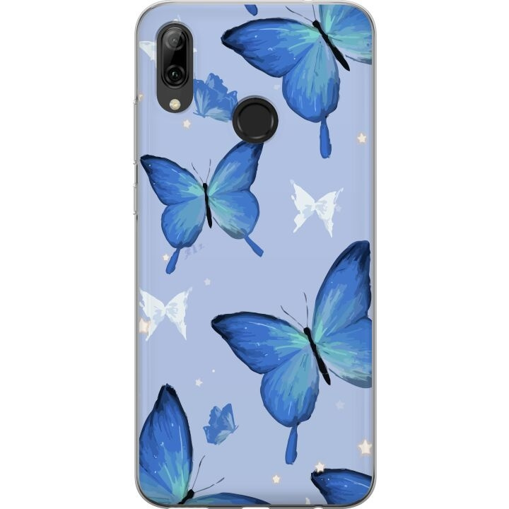 Mobilskal till Huawei P smart 2019 med Blå fjärillar motiv i gruppen SMARTPHONE & SURFPLATTOR / Mobilskydd / Huawei/Honor hos TP E-commerce Nordic AB (A52770)