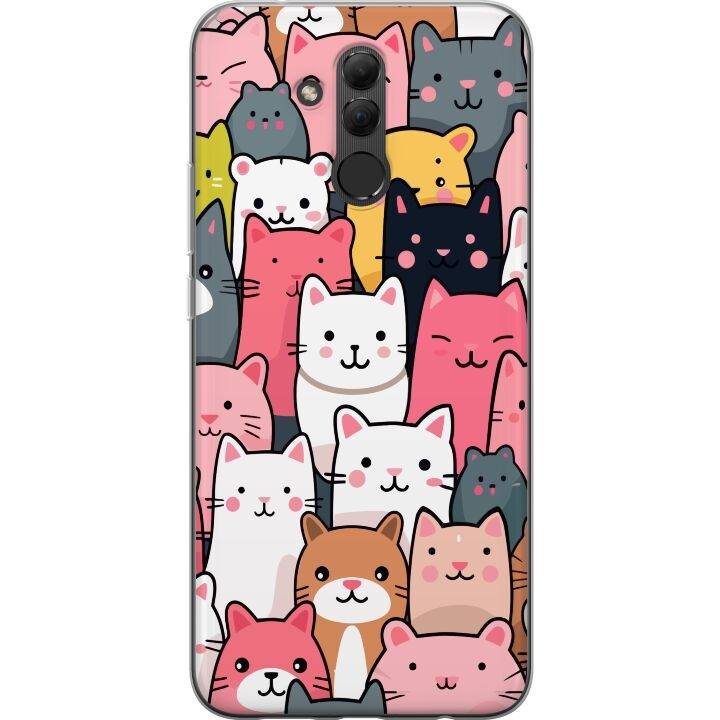 Mobilskal till Huawei Mate 20 lite med Kattmönster motiv i gruppen SMARTPHONE & SURFPLATTOR / Mobilskydd / Huawei/Honor hos TP E-commerce Nordic AB (A52789)
