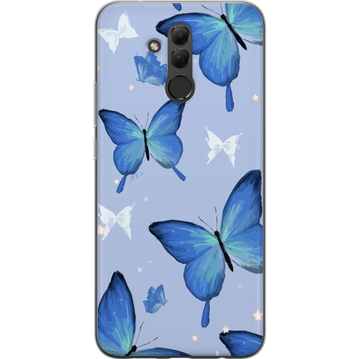 Mobilskal till Huawei Mate 20 lite med Blå fjärillar motiv i gruppen SMARTPHONE & SURFPLATTOR / Mobilskydd / Huawei/Honor hos TP E-commerce Nordic AB (A52797)