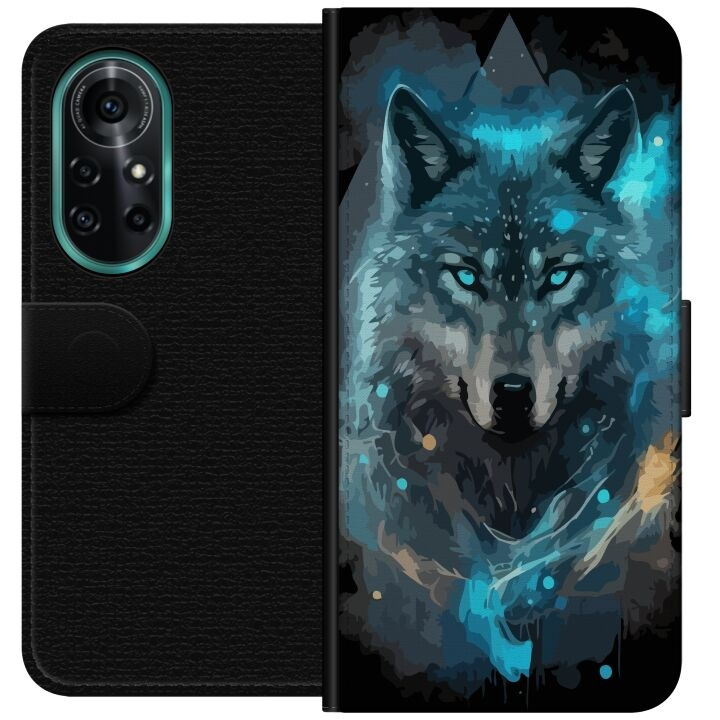 Plånboksfodral till Huawei nova 8 Pro med Varg motiv i gruppen SMARTPHONE & SURFPLATTOR / Mobilskydd / Huawei/Honor hos TP E-commerce Nordic AB (A52948)