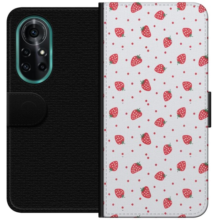 Plånboksfodral till Huawei nova 8 Pro med Jordgubbar motiv i gruppen SMARTPHONE & SURFPLATTOR / Mobilskydd / Huawei/Honor hos TP E-commerce Nordic AB (A52960)