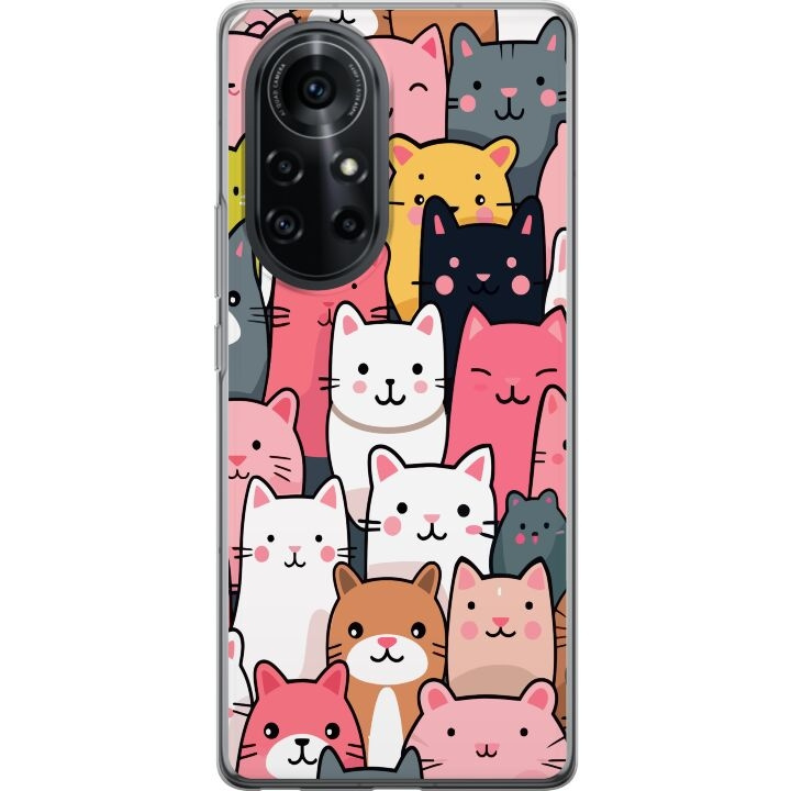 Mobilskal till Huawei nova 8 Pro med Kattmönster motiv i gruppen SMARTPHONE & SURFPLATTOR / Mobilskydd / Huawei/Honor hos TP E-commerce Nordic AB (A52978)