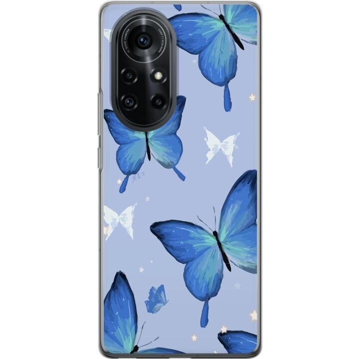 Mobilskal till Huawei nova 8 Pro med Blå fjärillar motiv i gruppen SMARTPHONE & SURFPLATTOR / Mobilskydd / Huawei/Honor hos TP E-commerce Nordic AB (A52986)