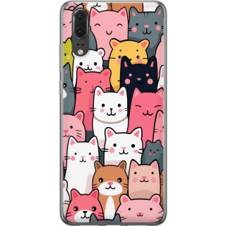 Mobilskal till Huawei P20 med Kattmönster motiv
