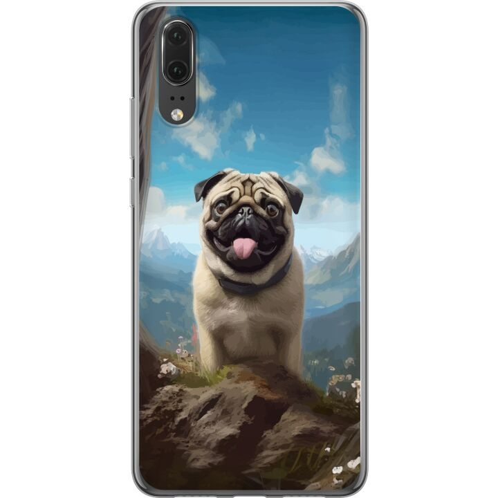 Mobilskal till Huawei P20 med Glad Hund motiv i gruppen SMARTPHONE & SURFPLATTOR / Mobilskydd / Huawei/Honor hos TP E-commerce Nordic AB (A53042)