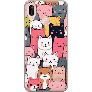 Mobilskal till Huawei P20 lite med Kattmönster motiv