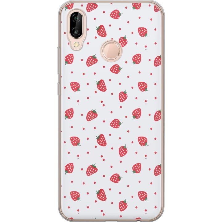 Mobilskal till Huawei P20 lite med Jordgubbar motiv i gruppen SMARTPHONE & SURFPLATTOR / Mobilskydd / Huawei/Honor hos TP E-commerce Nordic AB (A53095)
