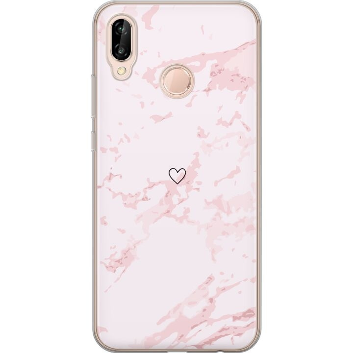 Mobilskal till Huawei P20 lite med Rosa Hjärta motiv i gruppen SMARTPHONE & SURFPLATTOR / Mobilskydd / Huawei/Honor hos TP E-commerce Nordic AB (A53101)