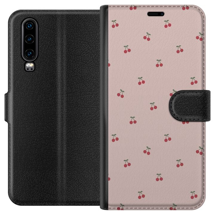 Plånboksfodral till Huawei P30 med Körsbär motiv i gruppen SMARTPHONE & SURFPLATTOR / Mobilskydd / Huawei/Honor hos TP E-commerce Nordic AB (A53166)