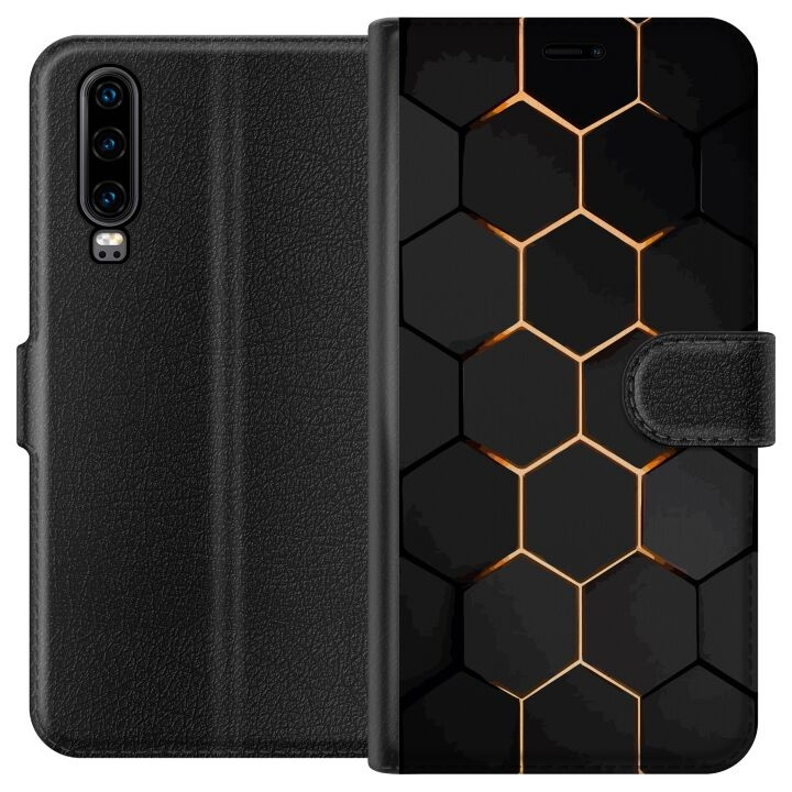 Plånboksfodral till Huawei P30 med Lyxigt Mönster motiv i gruppen SMARTPHONE & SURFPLATTOR / Mobilskydd / Huawei/Honor hos TP E-commerce Nordic AB (A53184)