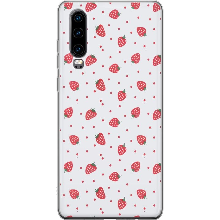 Mobilskal till Huawei P30 med Jordgubbar motiv i gruppen SMARTPHONE & SURFPLATTOR / Mobilskydd / Huawei/Honor hos TP E-commerce Nordic AB (A53203)
