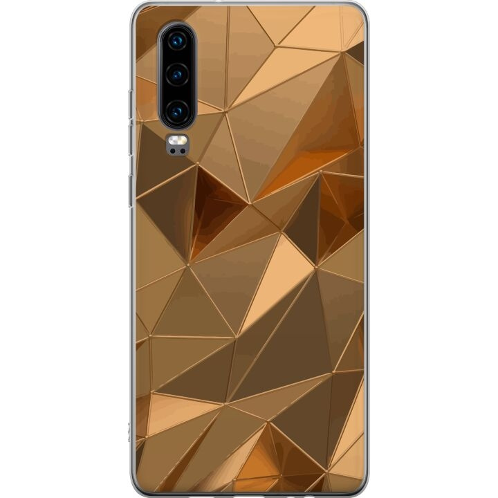 Mobilskal till Huawei P30 med 3D Guld motiv i gruppen SMARTPHONE & SURFPLATTOR / Mobilskydd / Huawei/Honor hos TP E-commerce Nordic AB (A53210)