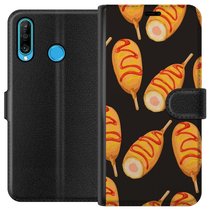 Plånboksfodral till Huawei P30 lite med Kycklingklubba motiv i gruppen SMARTPHONE & SURFPLATTOR / Mobilskydd / Huawei/Honor hos TP E-commerce Nordic AB (A53222)