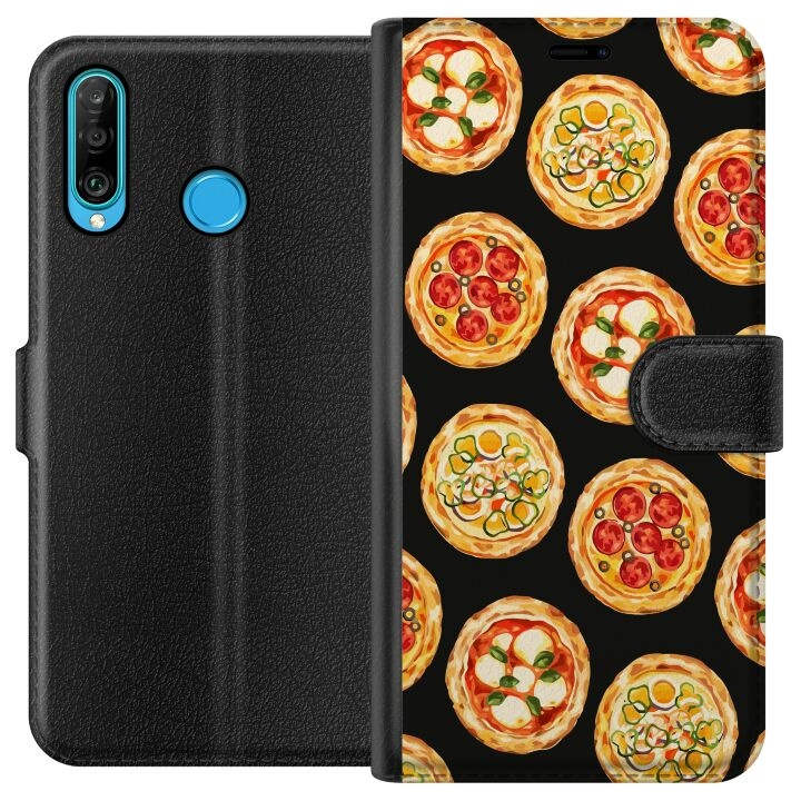 Plånboksfodral till Huawei P30 lite med Pizza motiv i gruppen SMARTPHONE & SURFPLATTOR / Mobilskydd / Huawei/Honor hos TP E-commerce Nordic AB (A53226)