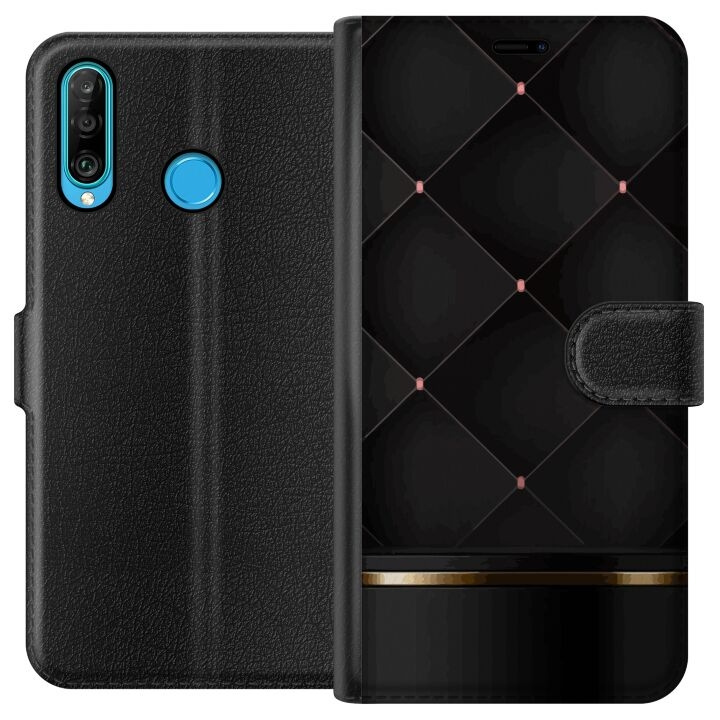 Plånboksfodral till Huawei P30 lite med Lyxig linje motiv i gruppen SMARTPHONE & SURFPLATTOR / Mobilskydd / Huawei/Honor hos TP E-commerce Nordic AB (A53228)