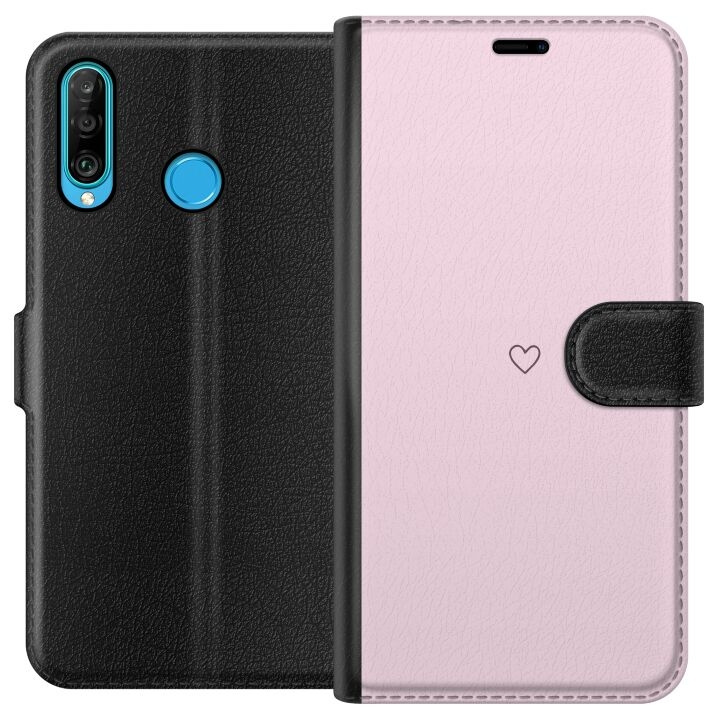 Plånboksfodral till Huawei P30 lite med Hjärta motiv i gruppen SMARTPHONE & SURFPLATTOR / Mobilskydd / Huawei/Honor hos TP E-commerce Nordic AB (A53232)