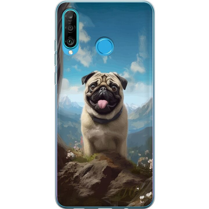 Mobilskal till Huawei P30 lite med Glad Hund motiv i gruppen SMARTPHONE & SURFPLATTOR / Mobilskydd / Huawei/Honor hos TP E-commerce Nordic AB (A53258)