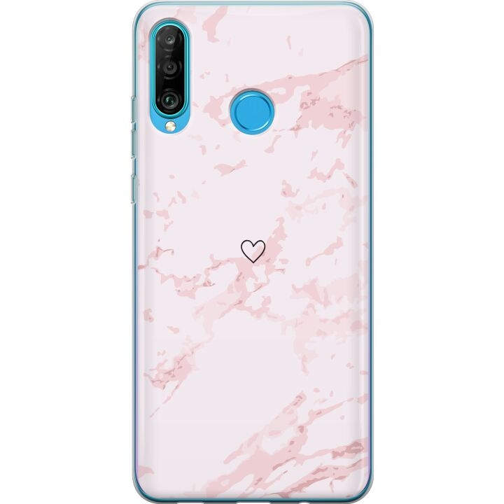 Mobilskal till Huawei P30 lite med Rosa Hjärta motiv i gruppen SMARTPHONE & SURFPLATTOR / Mobilskydd / Huawei/Honor hos TP E-commerce Nordic AB (A53263)