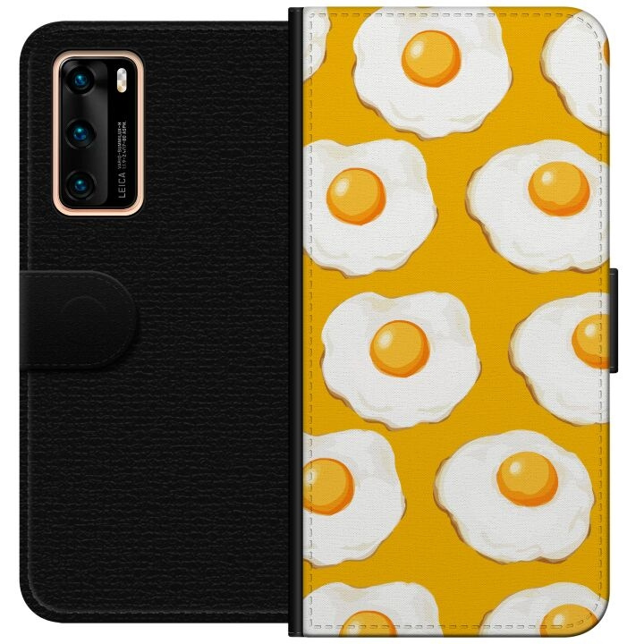 Plånboksfodral till Huawei P40 med Stekt ägg motiv i gruppen SMARTPHONE & SURFPLATTOR / Mobilskydd / Huawei/Honor hos TP E-commerce Nordic AB (A53323)