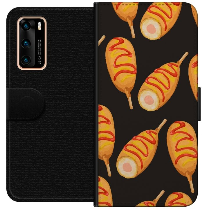 Plånboksfodral till Huawei P40 med Kycklingklubba motiv i gruppen SMARTPHONE & SURFPLATTOR / Mobilskydd / Huawei/Honor hos TP E-commerce Nordic AB (A53330)