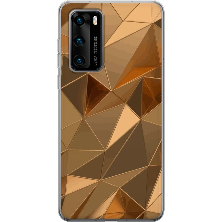 Mobilskal till Huawei P40 med 3D Guld motiv i gruppen SMARTPHONE & SURFPLATTOR / Mobilskydd / Huawei/Honor hos TP E-commerce Nordic AB (A53372)