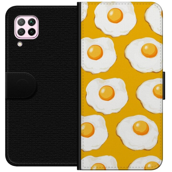 Plånboksfodral till Huawei P40 lite med Stekt ägg motiv i gruppen SMARTPHONE & SURFPLATTOR / Mobilskydd / Huawei/Honor hos TP E-commerce Nordic AB (A53377)